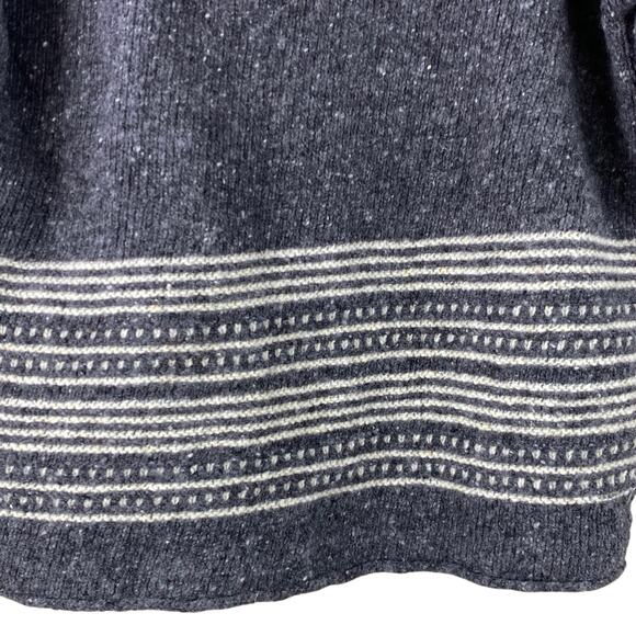 SOLD.   Celtic & Co 100% Donegal Wool Sweater Size L Gray High Neck Tweed - Picture 2 of 8